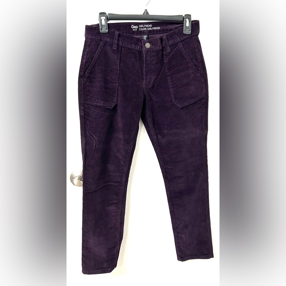 GAP Deep Purple Corduroy Girlfriend Pants